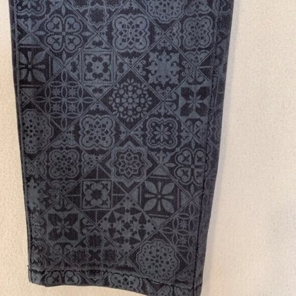 Soft Surroundings Women Pull On Jean Sz Small Black Gray Patchwork Boho Chic - Picture 5 of 12